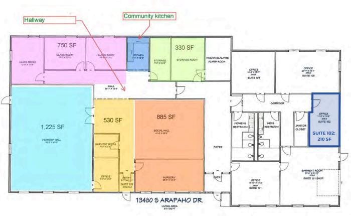 13460 S Arapaho Dr, Olathe, KS for lease Floor Plan- Image 1 of 1