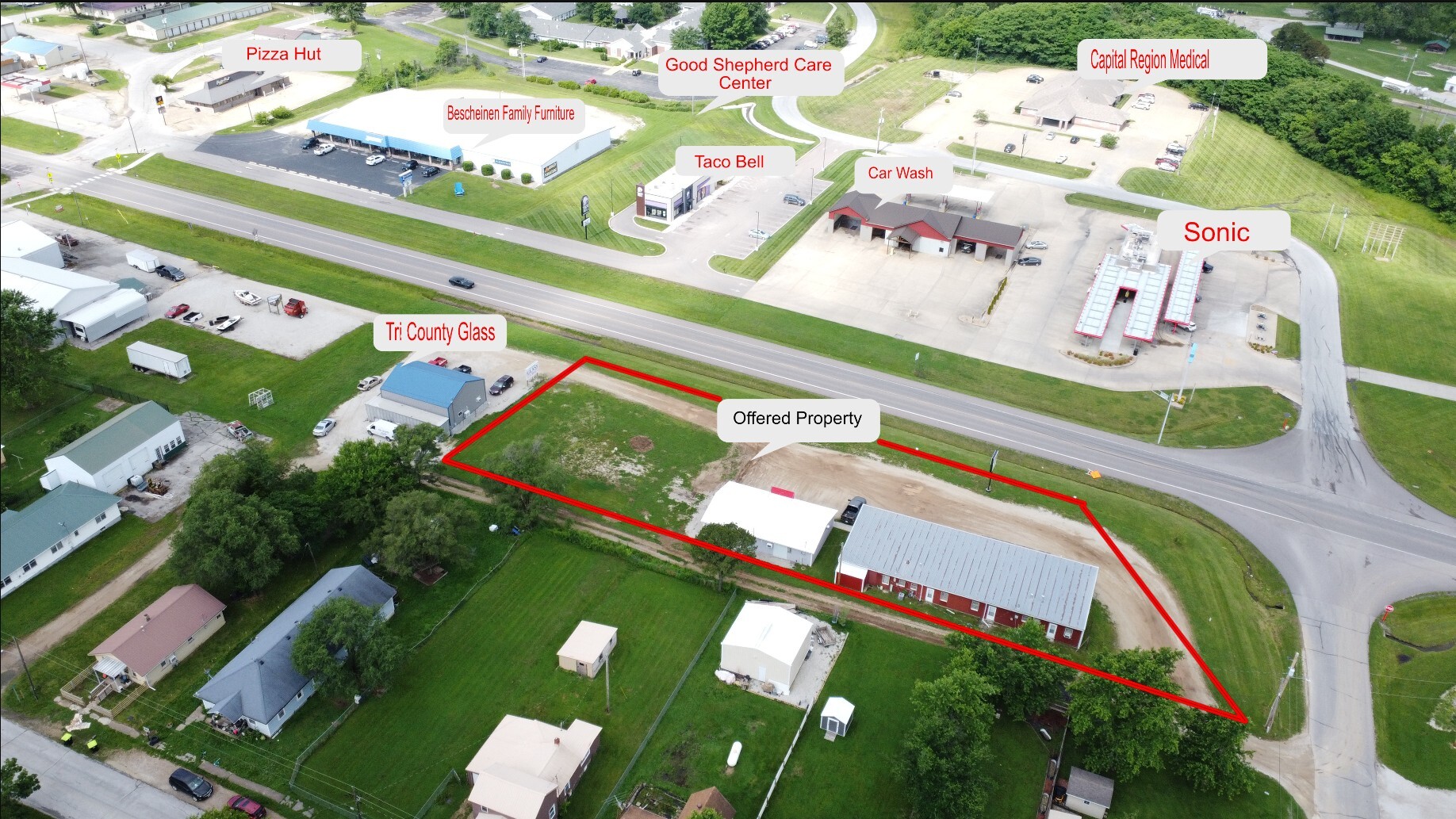 402-412 S State Highway 5, Versailles, MO for sale Aerial- Image 1 of 15
