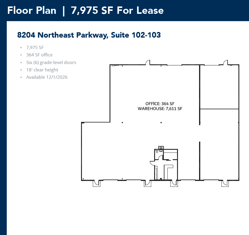 8212 Northeast Pky, North Richland Hills, TX à louer Plan d’étage- Image 1 de 1