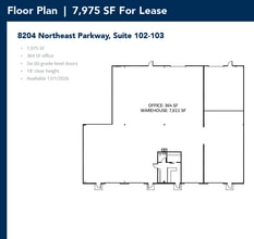 8212 Northeast Pky, North Richland Hills, TX à louer Plan d’étage- Image 1 de 1