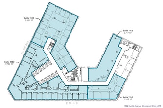 1400-1422 Euclid Ave, Cleveland, OH à louer Plan d’étage- Image 1 de 1