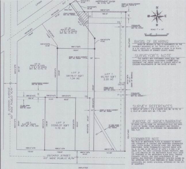 1302 Ontario St, Sandpoint, ID à vendre - Plan cadastral - Image 3 de 4