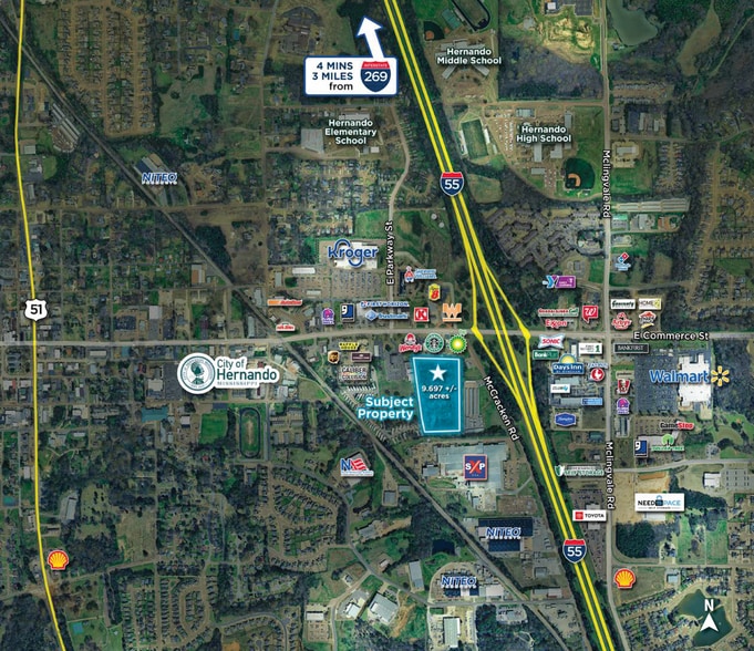 607 Commerce st, Hernando, MS for sale - Aerial - Image 2 of 2