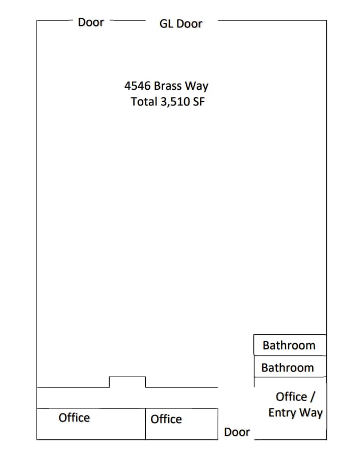 4570-4576 Brass Way, Dallas, TX à louer Plan d’étage- Image 1 de 1