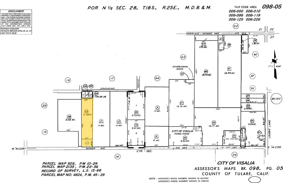 1716 E Goshen Ave, Visalia, CA à vendre - Plan cadastral - Image 3 de 4