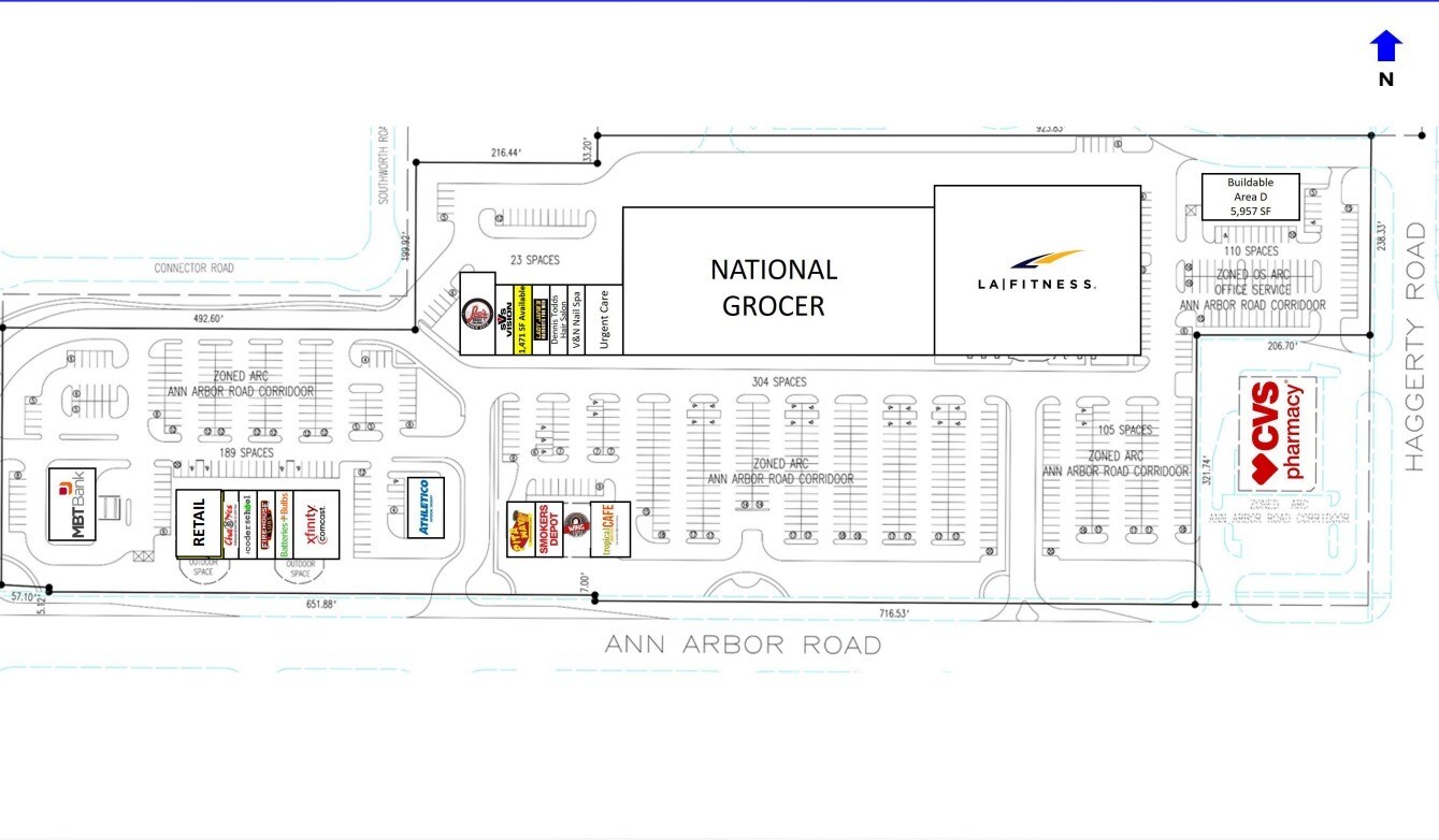 41128-41640 Ann Arbor Rd, Plymouth, MI for lease Floor Plan- Image 1 of 5