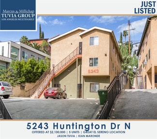 Plus de détails pour 5243 Huntington Dr N, Los Angeles, CA - Multi-résidentiel à vendre