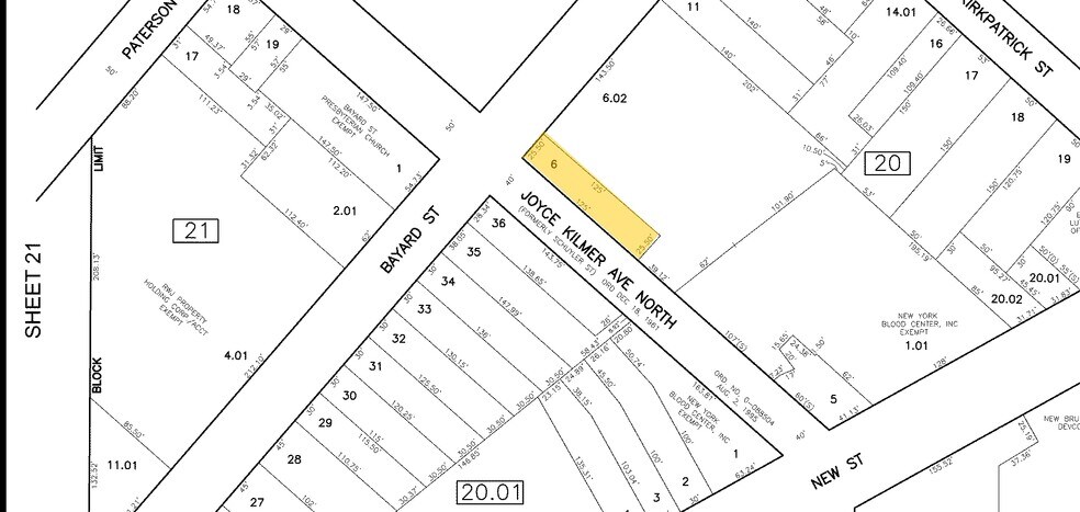 104 Bayard St, New Brunswick, NJ à louer - Plan cadastral - Image 3 de 3