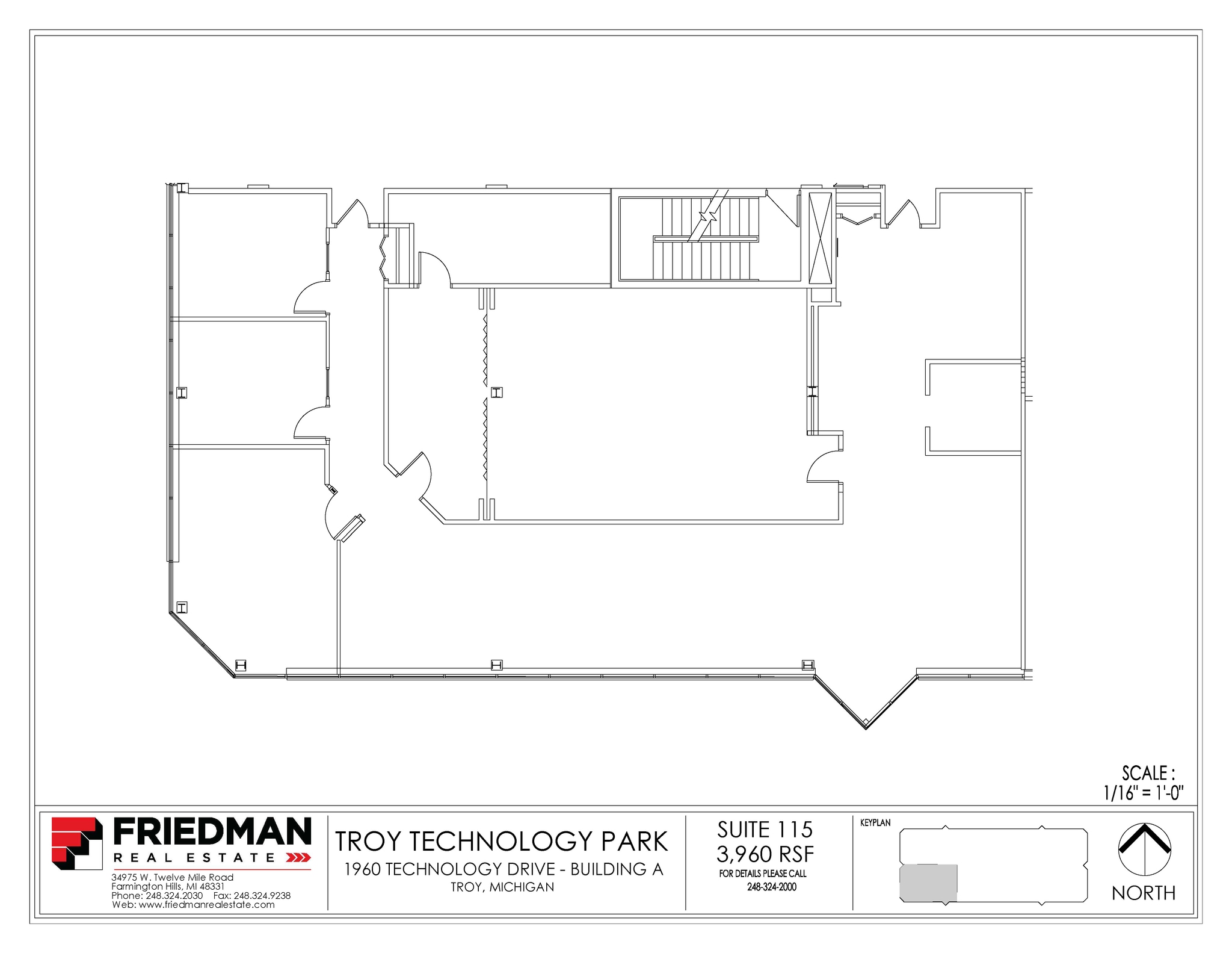 1960 Technology Dr, Troy, MI for lease Floor Plan- Image 1 of 2