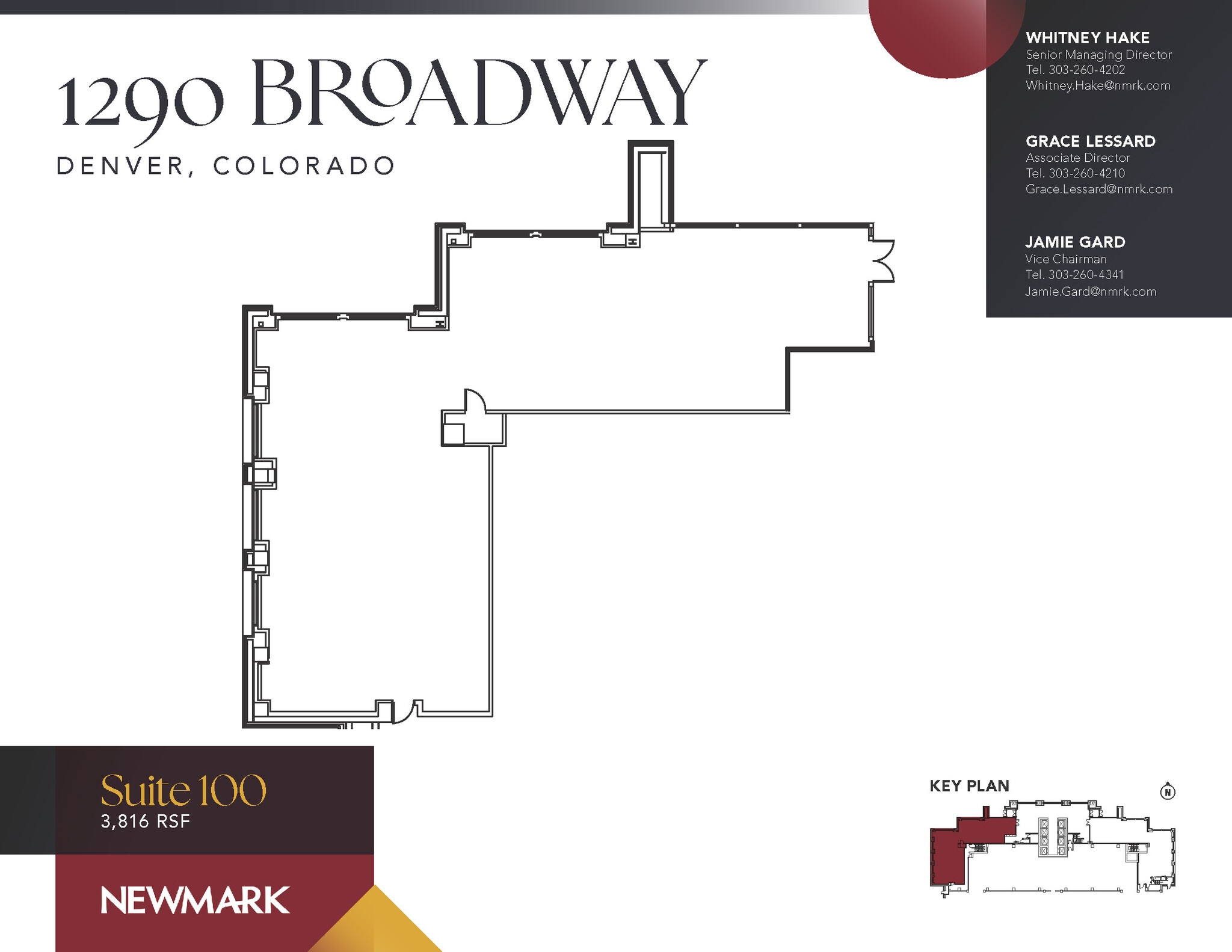 1290 Broadway, Denver, CO for lease Floor Plan- Image 1 of 2