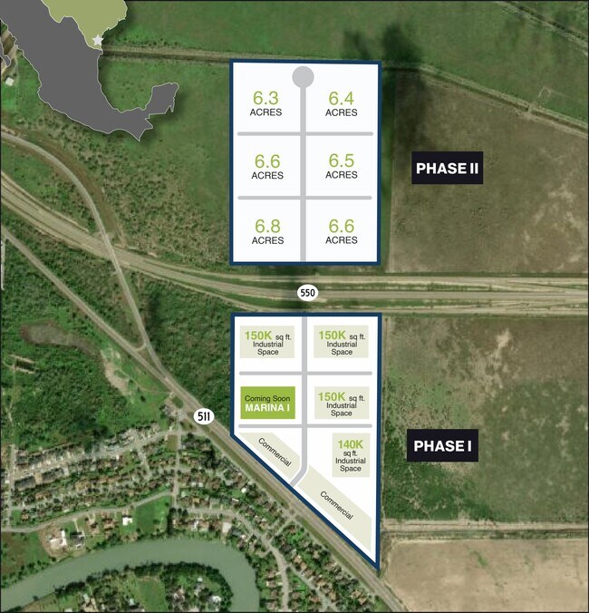 Plus de détails pour Texas 550 Frontage Rd, Brownsville, TX - Terrain à louer