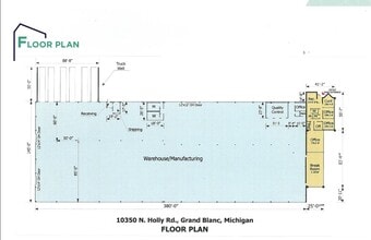 10350 N Holly Rd, Holly, MI for lease Floor Plan- Image 1 of 1