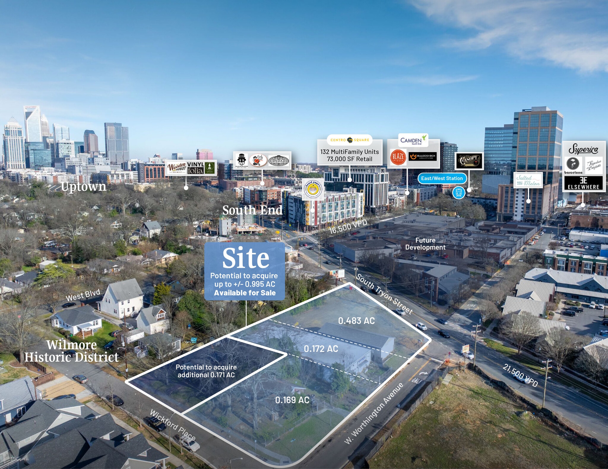 1830 S Tryon St - 1825 Wickford Pl, Charlotte, NC à vendre Photo principale- Image 1 de 8