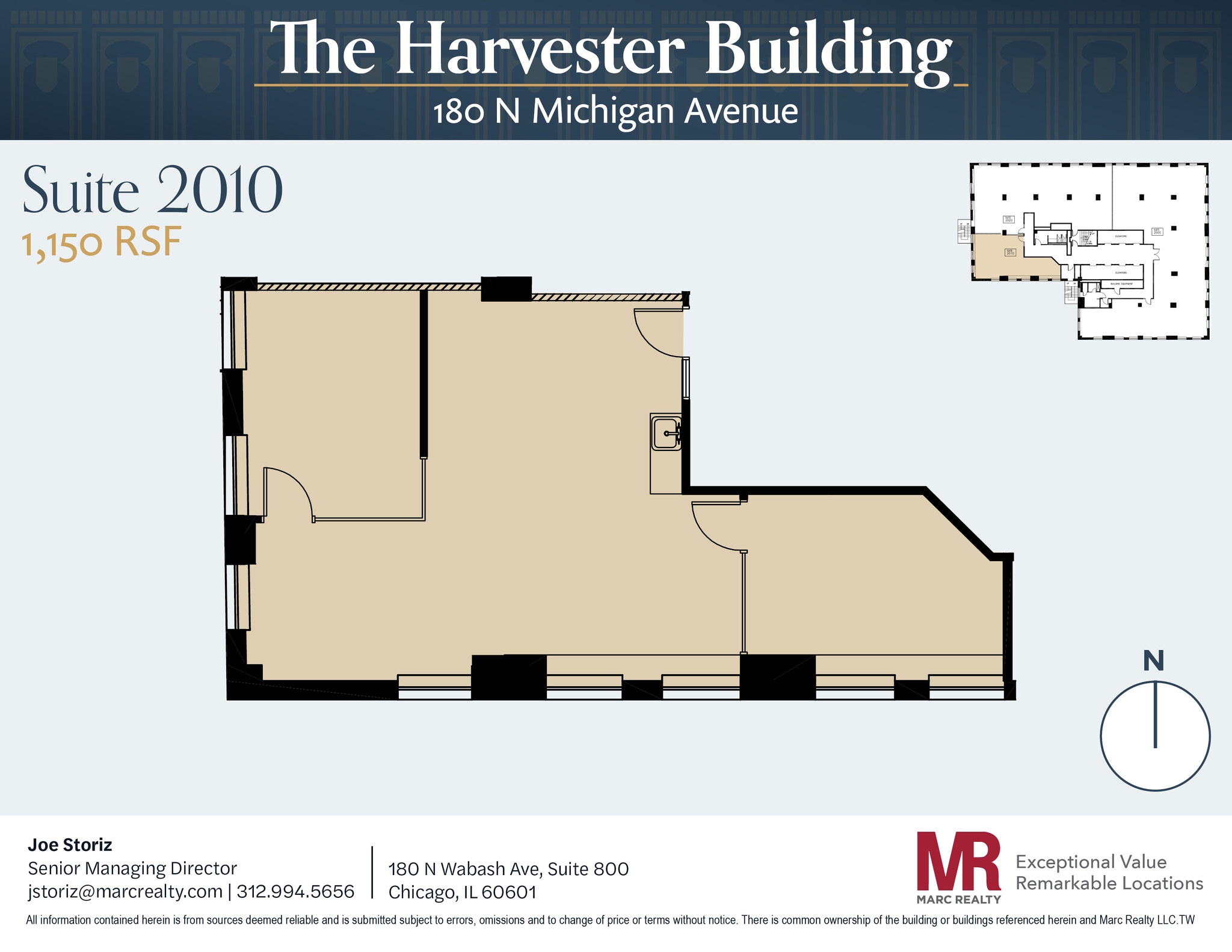 180 N Michigan Ave, Chicago, IL à louer Plan d’étage- Image 1 de 5