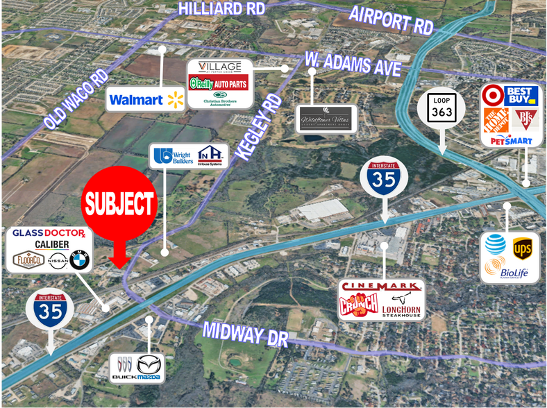 3396 Kegley rd, Temple, TX à louer - Aérien - Image 2 de 5