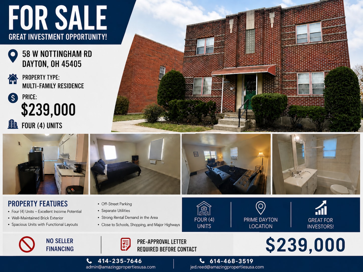 58 W Nottingham Rd, Dayton, OH à vendre Photo principale- Image 1 de 24