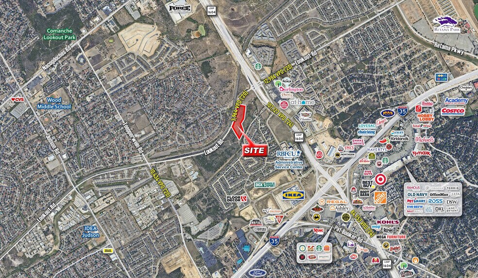 Lookout Rd & Loop 1604, San Antonio, TX à vendre - Aérien - Image 2 de 3