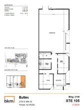 2105 S 48th St, Tempe, AZ for lease Floor Plan- Image 1 of 2