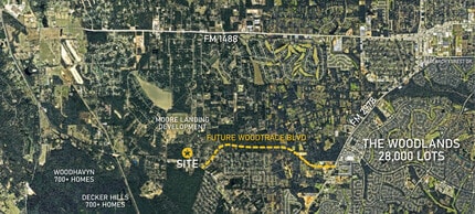 30828 Dobbin Huffsmith Rd, Magnolia, TX - Aerial map view