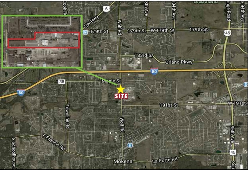 18801 Wolf Rd, Mokena, IL for lease - Aerial - Image 3 of 8