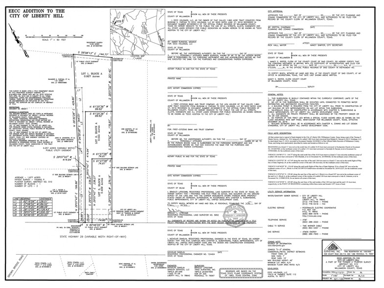 13882 W State Highway 29, Liberty Hill, TX à vendre - Plan de site - Image 2 de 3