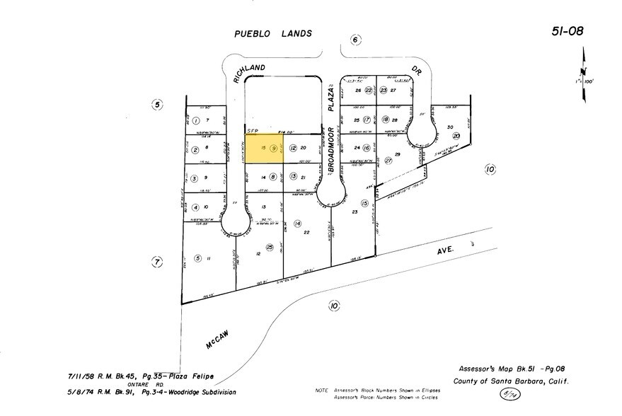 3445 Richland Dr, Santa Barbara, CA à vendre - Plan cadastral - Image 2 de 2