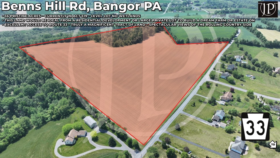Benns Hill Rd, Bangor, PA for sale - Aerial - Image 1 of 17