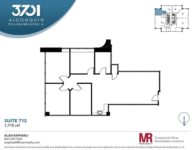 3701 Algonquin Rd, Rolling Meadows, IL à louer Plan d’étage- Image 1 de 5