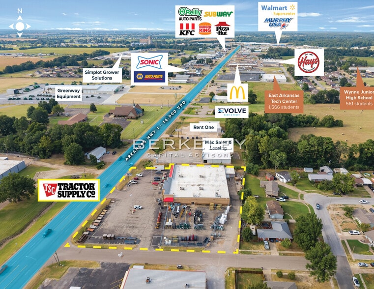 1590 Falls Blvd N, Wynne, AR à vendre - Photo du bâtiment - Image 3 de 4