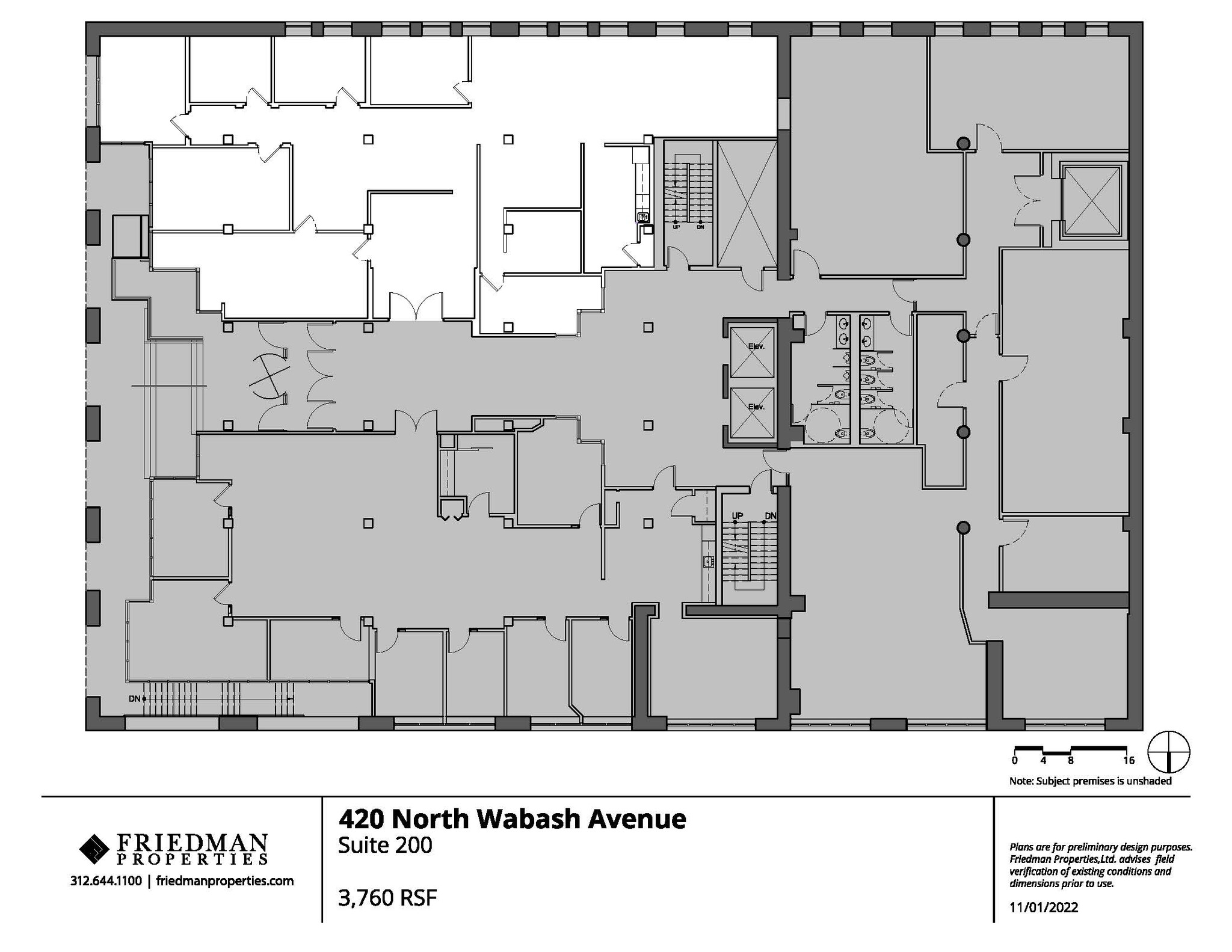 420 N Wabash Ave, Chicago, IL à louer Plan d’étage- Image 1 de 6