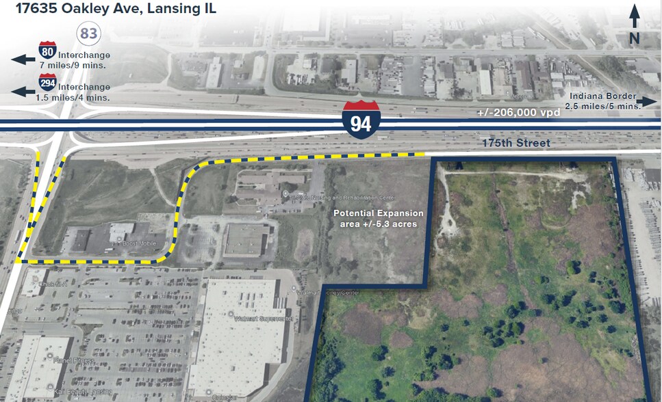 17635 Oakley Ave, Lansing, IL à vendre - Aérien - Image 2 de 7