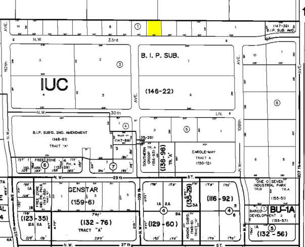10871 NW 33rd St, Miami, FL for lease - Plat Map - Image 2 of 27