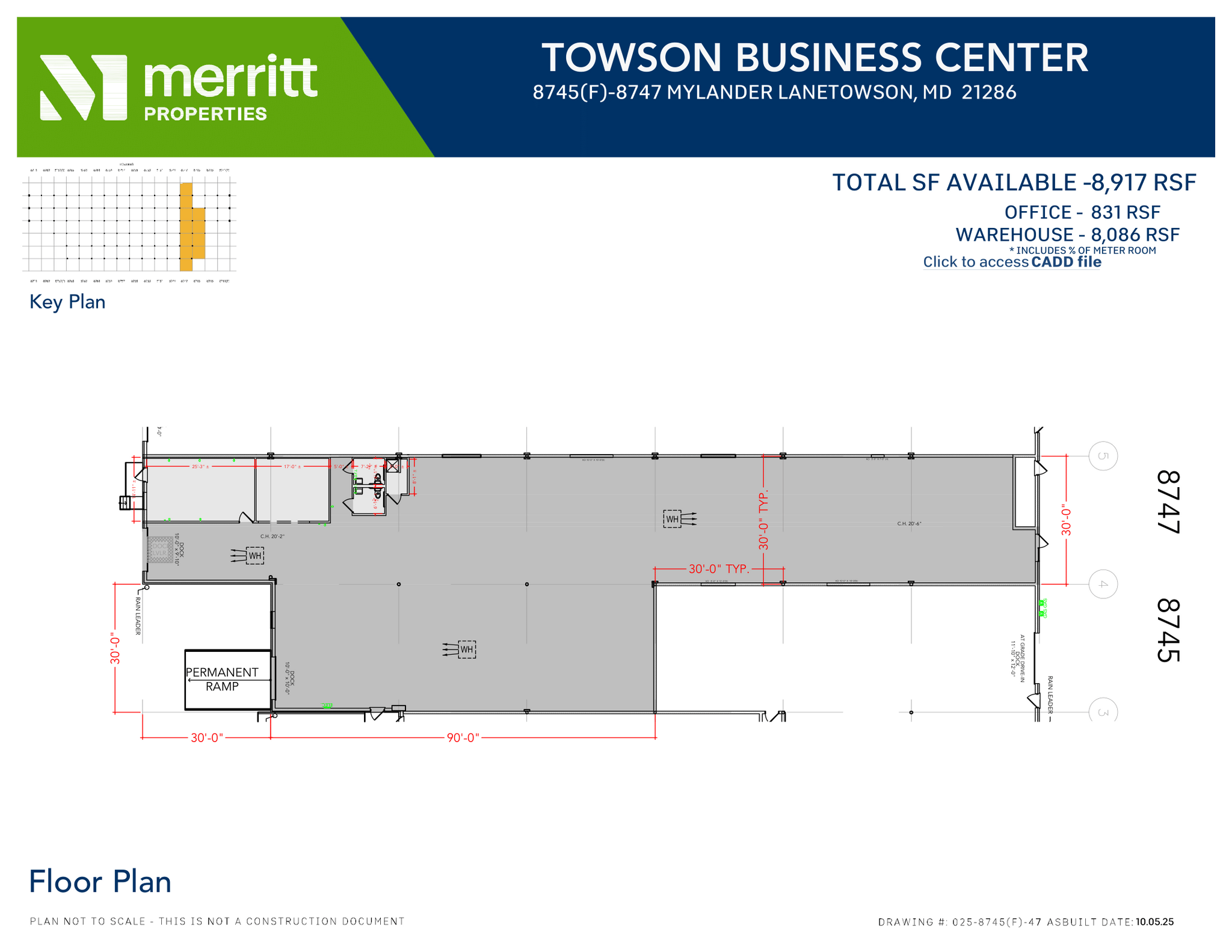 8701-8739 Mylander Ln, Towson, MD à louer Plan d’étage- Image 1 de 2