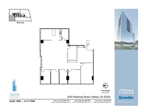 3630 Peachtree Rd NE, Atlanta, GA à louer Plan d’étage- Image 1 de 1