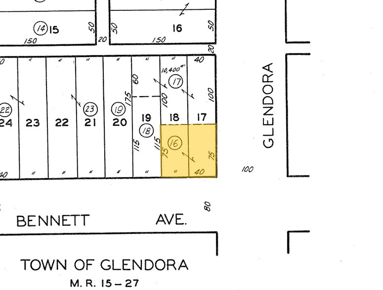 101 W Bennett Ave, Glendora, CA à louer - Plan cadastral - Image 3 de 3