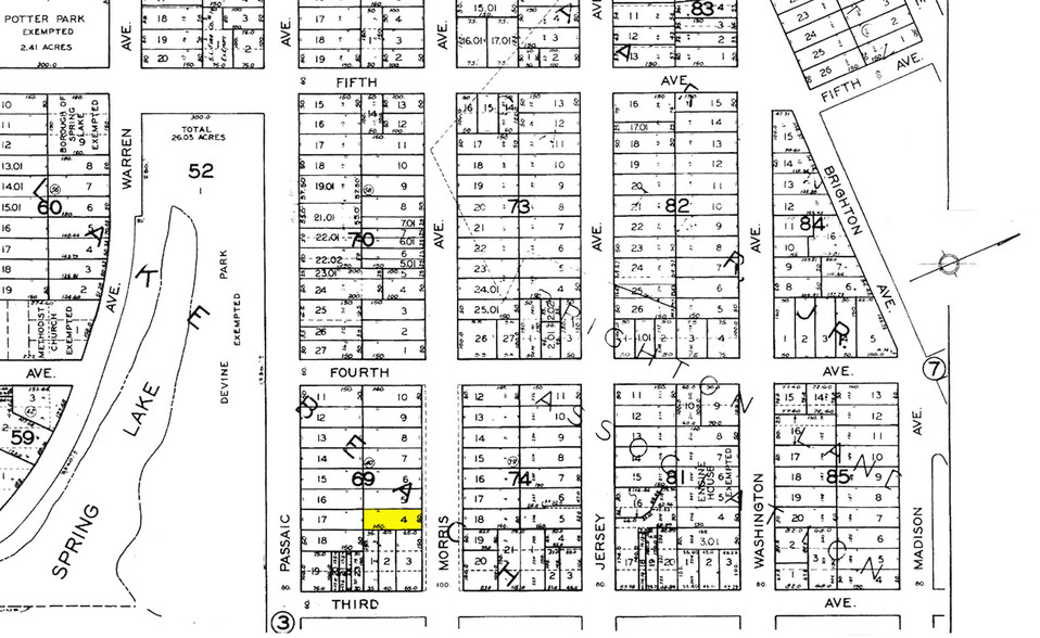 309 Morris Ave, Spring Lake, NJ à vendre - Plan cadastral - Image 1 de 1