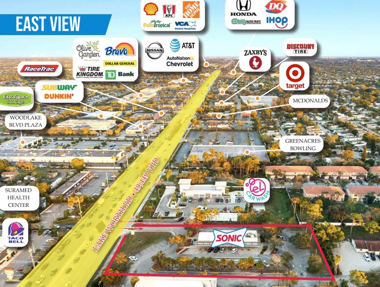 6250 Lake Worth Rd, Greenacres, FL à vendre - Aérien - Image 3 de 10