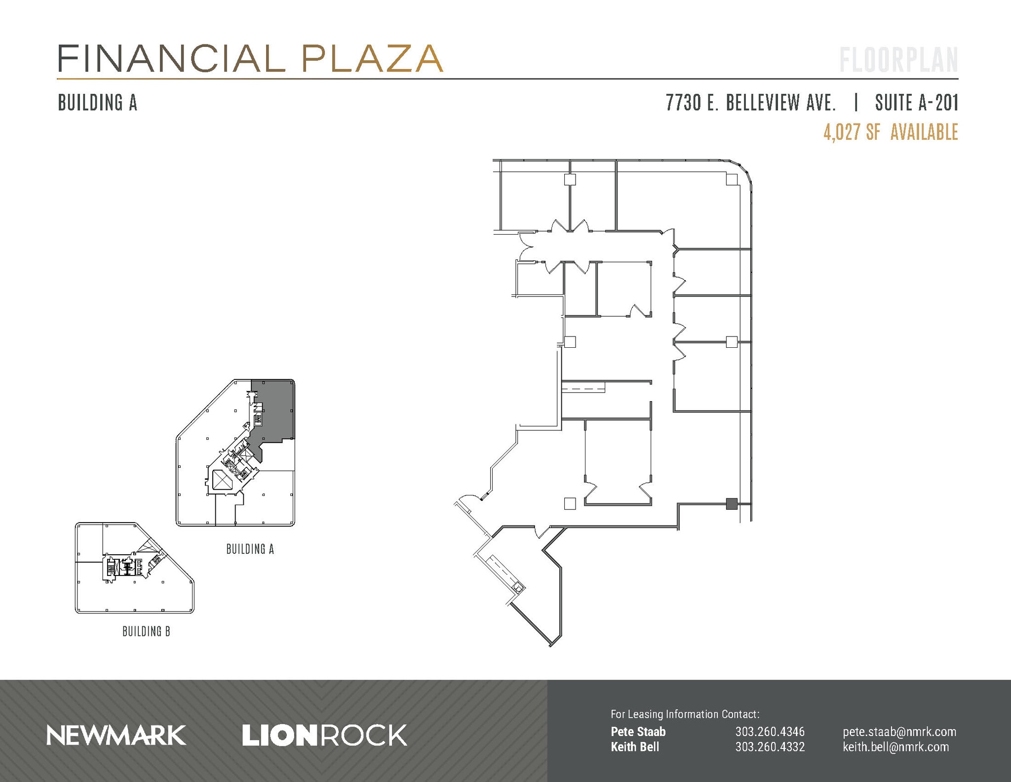 7730 E Belleview Ave, Greenwood Village, CO for lease Floor Plan- Image 1 of 2