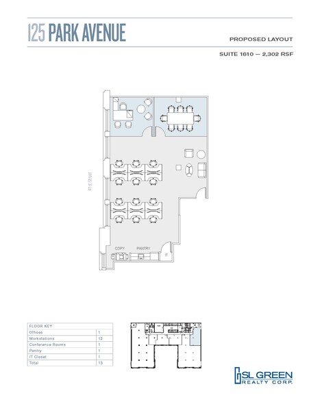 125 Park Ave, New York, NY à louer - Plan d  tage - Image 2 de 2