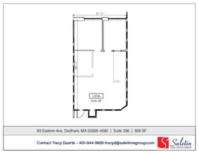 95-105 Eastern Ave, Dedham, MA à louer Plan d’étage- Image 1 de 1