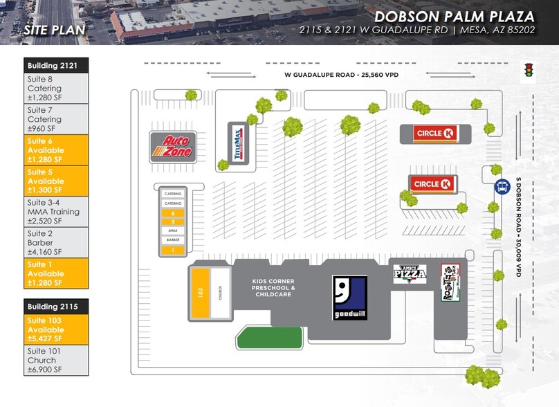 2051 W Guadalupe Rd, Mesa, AZ for lease - Site Plan - Image 2 of 2