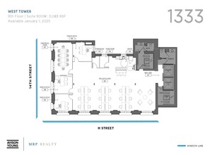 1333 H St NW, Washington, DC à louer Plan d  tage- Image 1 de 1