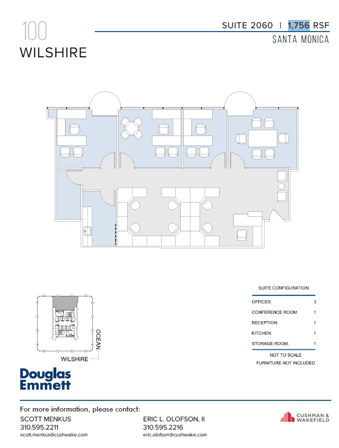 100 Wilshire Blvd, Santa Monica, CA for lease Floor Plan- Image 1 of 1