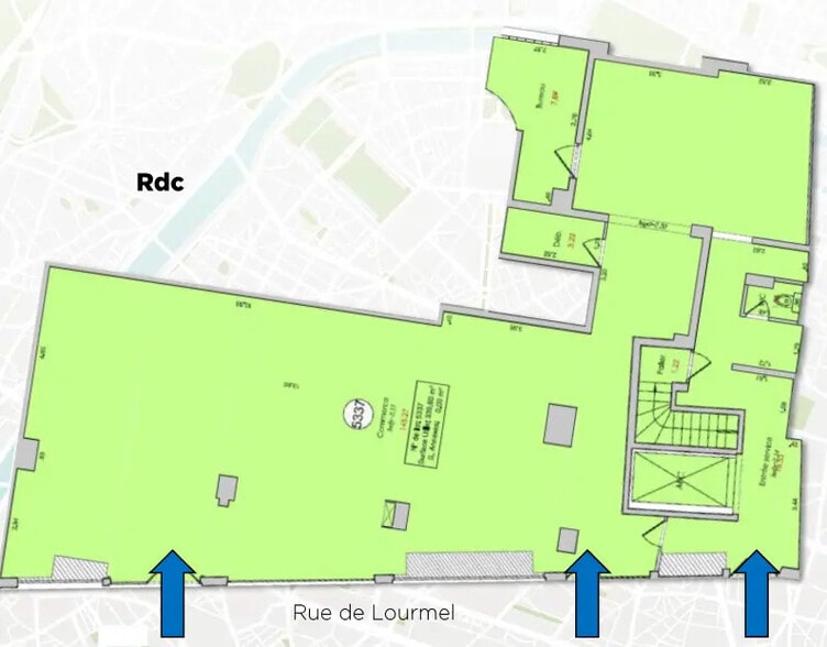 148 Rue De Lourmel, Paris à louer - Plan d’étage - Image 2 de 2