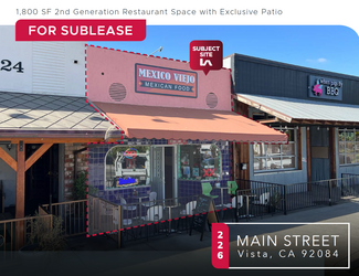 Plus de détails pour 226 Main St, Vista, CA - Vente au détail à louer