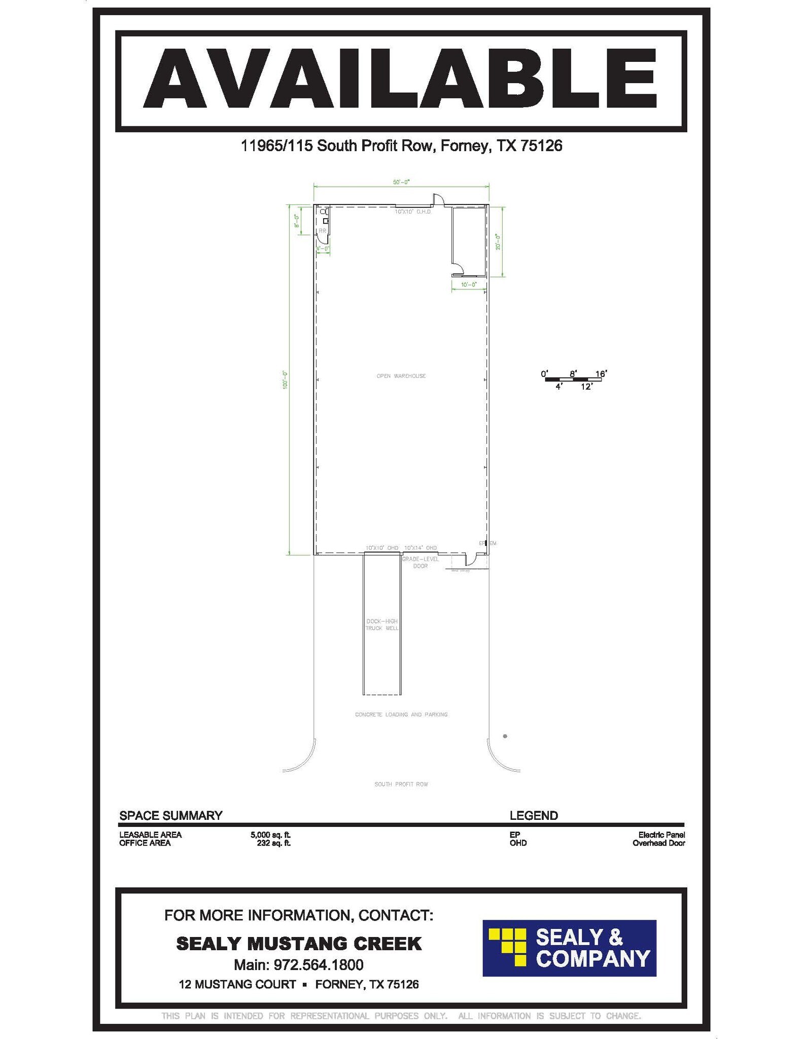 11965 S Profit Row, Forney, TX for lease Floor Plan- Image 1 of 1