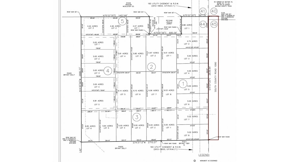 East County Road 94, Midland, TX à vendre - Plan cadastral - Image 1 de 2