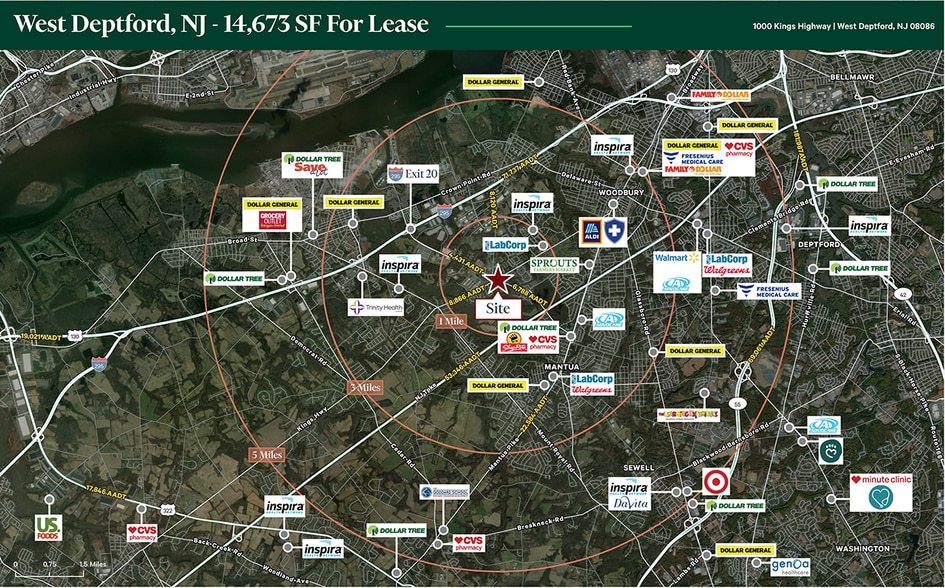 1000 Kings Hwy, West Deptford, NJ for lease - Aerial - Image 3 of 3