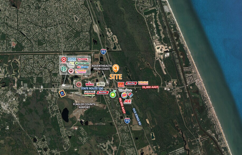 Old Kings Rd and SR 100, Flagler Beach, FL à vendre - Aérien - Image 2 de 2
