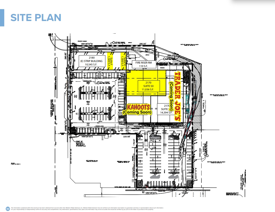 2170 Harbor Blvd, Costa Mesa, CA à louer Plan de site- Image 1 de 1